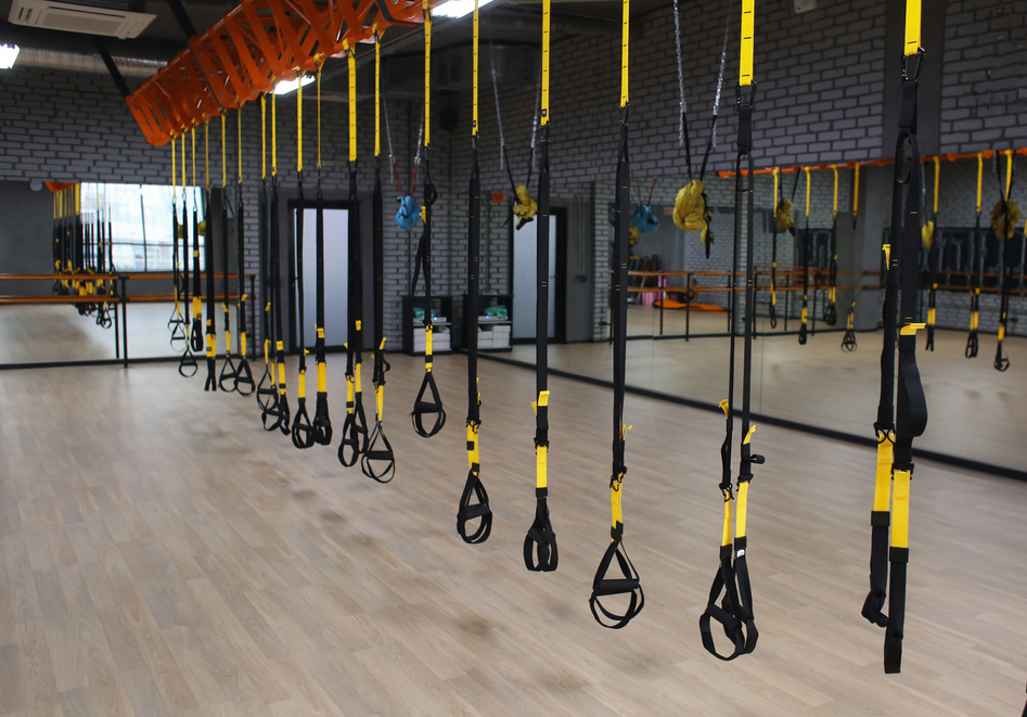 TRX Straps in Modern Gym