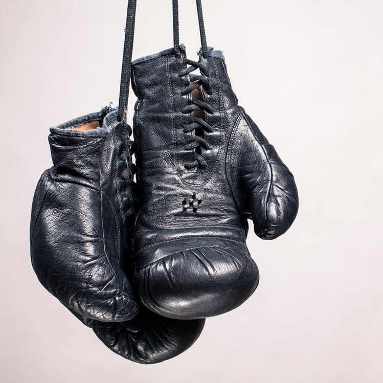 old boxing gloves