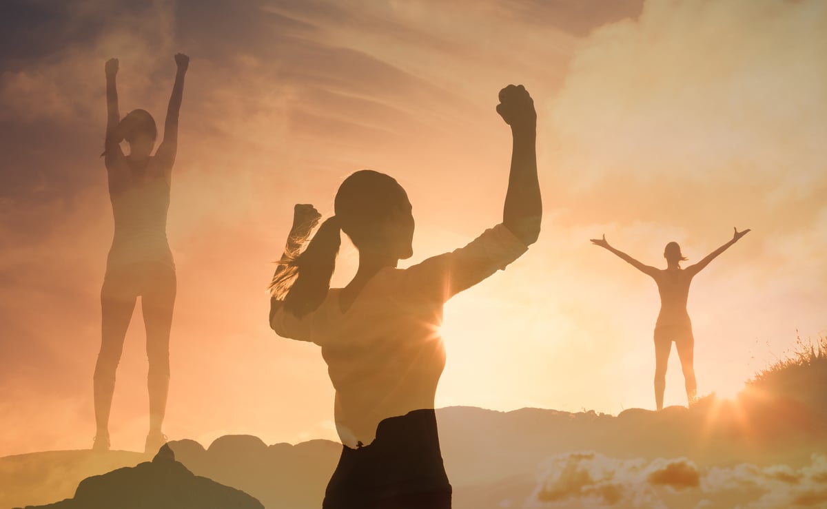 Strong successful fit woman.